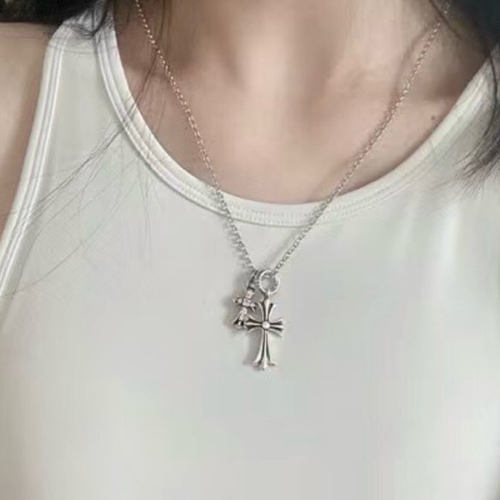 [스페셜오더]CHROMEHEARTS-05194 크롬하츠 실버 실자가 목걸이 남여공용