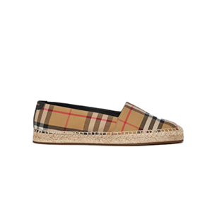 BURBERRY-40737021 버버리 빈티지 체크 가죽 에스파드리유