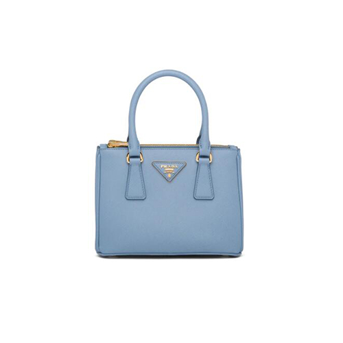 [스페셜오더]PRADA-1BA906 프라다 블루 사피아노 가죽 마이크로 갤러리아 탑 핸들백