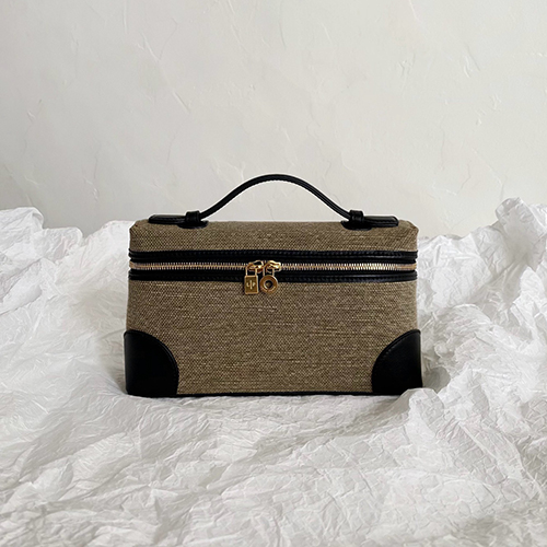 [스페셜오더]Loro Piana-FAN4046 로로피아나 그레이 코튼 엑스트라 포켓 파우치 L19