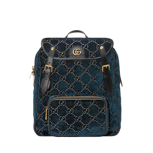 [스페셜오더]GUCCI-574942 4173 구찌 블루 GG 벨벳 스몰 백팩