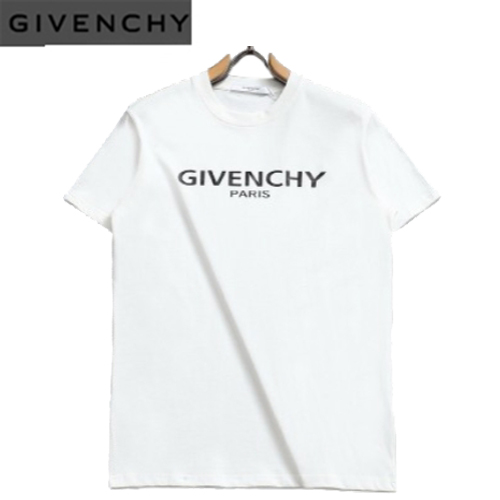 GIVENCHY-060911 지방시 화이트 프린트 장식 티셔츠 남여공용