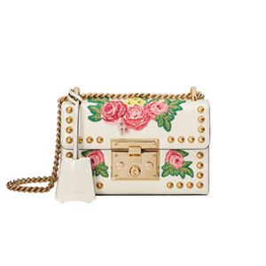 [스페셜오더]GUCCI-432182 8507 구찌 Pad lock 패드락 embroidered 레더 스몰 체인 숄더백