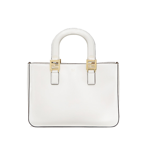 [스페셜오더]FENDI-8BH367 펜디 화이트 송아지 가죽 FF 스몰 토트백
