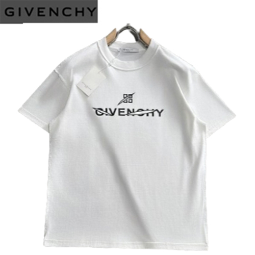 GIVENCHY-062612 지방시 화이트 프린트 장식 티셔츠 남성용