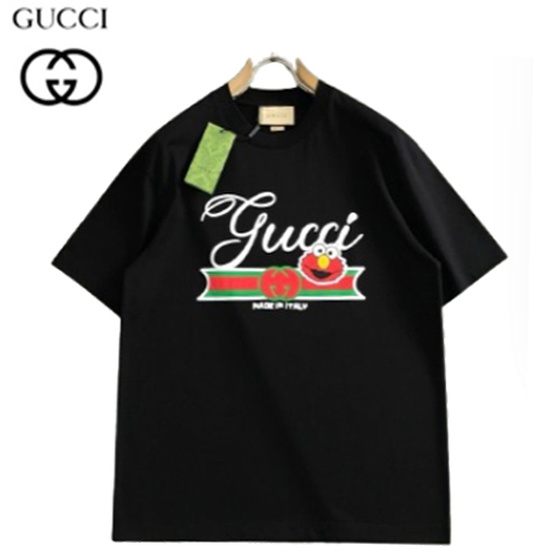 GUCCI-042212 구찌 블랙 프린트 장식 티셔츠 남성용