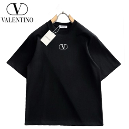 VALENTINO-062613 발렌티노 블랙 프린트 장식 티셔츠 남성용