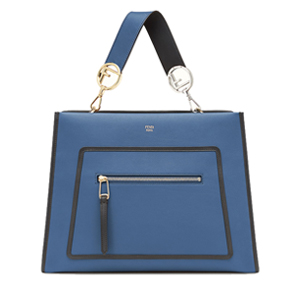 [스페셜오더]FENDI-8BH343 펜디 송아지 가죽 블루 라지 레귤러 런어웨이 백