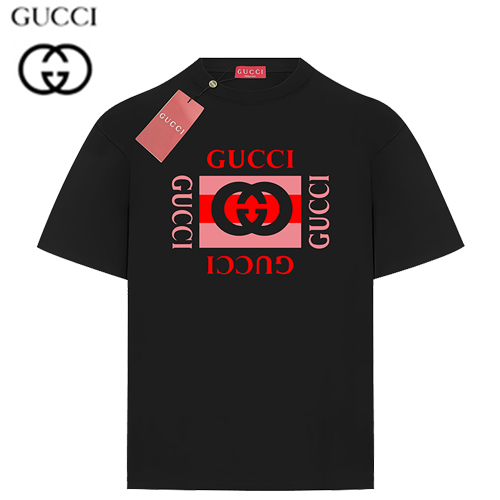 GUCCI-060914 구찌 블랙 프린트 장식 티셔츠 남여공용