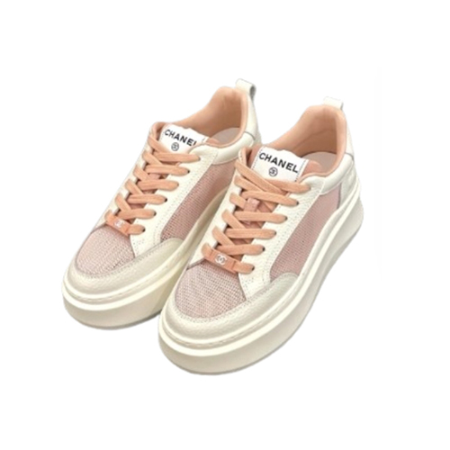 CHANEL-06282 샤넬 핑크 램스킨 스니커즈 여성용
