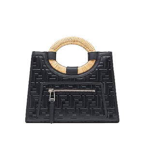 [스페셜오더]FENDI-8BH353 펜디 블랙 FF 송아지 가죽 스몰 런어웨이 쇼퍼백