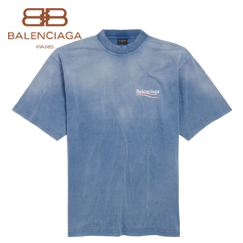 [스페셜오더]BALENCIAGA-764235 발렌시아가 블루 폴리티컬 캠페인 티셔츠 남여공용