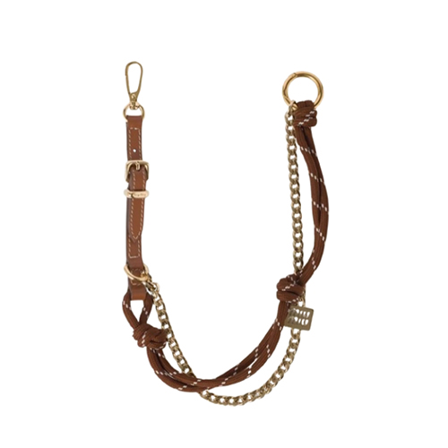 MIUMIU-5TL510 미우미우 코냑 가죽 코드 메탈 트릭