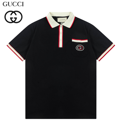 GUCCI-040116 구찌 블랙 GG 로고 폴로 티셔츠 남성용