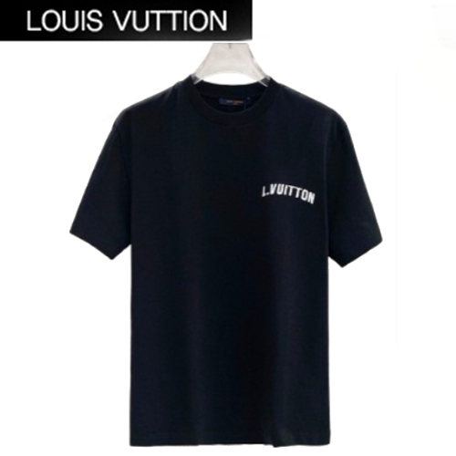 LOUIS VUITTON-032716 루이비통 블랙 프린트 장식 티셔츠 남여공용