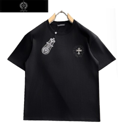 CHROMEHEARTS-062616 크롬하츠 블랙 메탈 십자가 장식 티셔츠 남성용