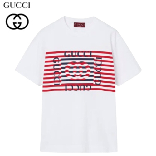 GUCCI-060311 구찌 화이트 프린트 장식 티셔츠 남여공용