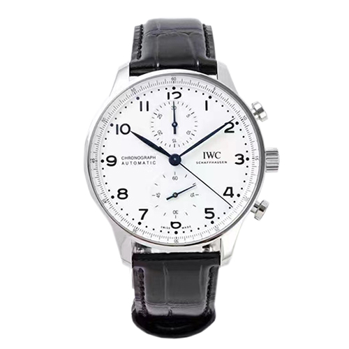 [ZF][스페셜오더]IWC-371480 아이더블유씨 포르투기저 크로노그래프 스틸 화이트다이얼 워치 41mm(뒷면누드모델)