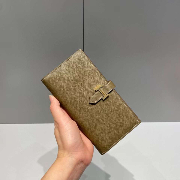 [스페셜오더]HERMES-에르메스 에토프/골드 앱송 베안 장지갑 17.5cm