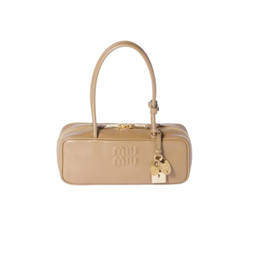 [스페셜오더]MIUMIU-5BB173 미우미우 샌드 베이지 송아지 가죽 보 백