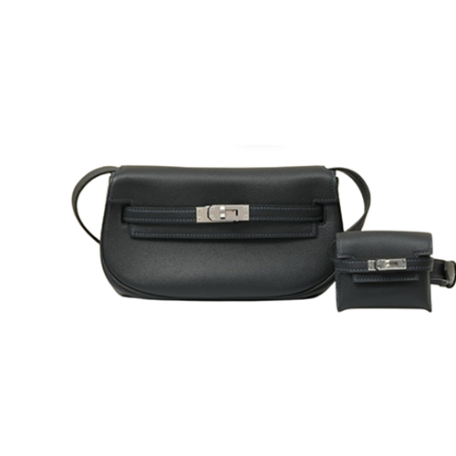 [스페셜오더]HERMES-KM17 에르메스 블랙 은장 SWIFT 가죽 켈리 무브