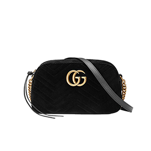 [스페셜오더]GUCCI-447632 1000 구찌 GG Marmont 블랙 벨벳 스몰 숄더 백