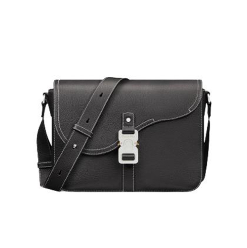 [스페셜오더]DIOR-1ADME1 디올 블랙 콘트라스트 스티칭 SADDLE 메신저 백