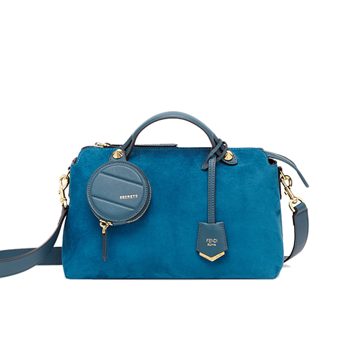 [스페셜오더]FENDI-8BL124 펜디 블루 스웨이드 가죽 미디엄 바이 더 웨이 보스톤백