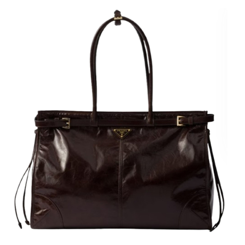[스페셜오더]PRADA-1BA439 프라다 다크 브라운 라지 가죽 핸드백