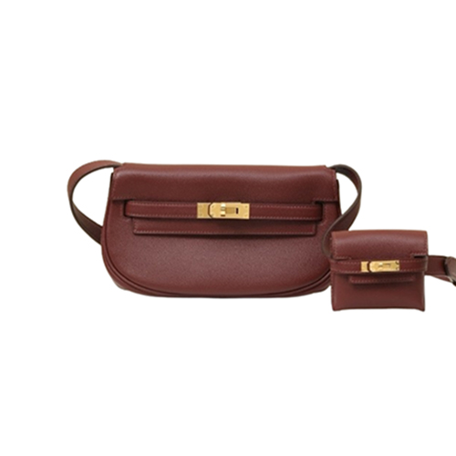 [스페셜오더]HERMES-KM17 에르메스 레드 금장 SWIFT 가죽 켈리 무브