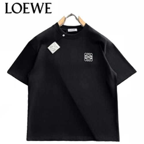LOEWE-06263 로에베 블랙 아플리케 장식 티셔츠 남성용