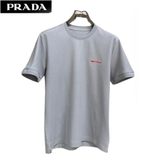 PRADA-03183 프라다 그레이 코튼 티셔츠 남성용