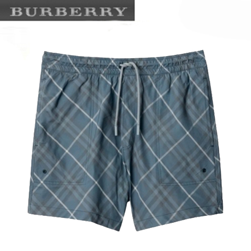 BURBERRY-81091601 버버리 블루 체크 스윔팬츠 남성용