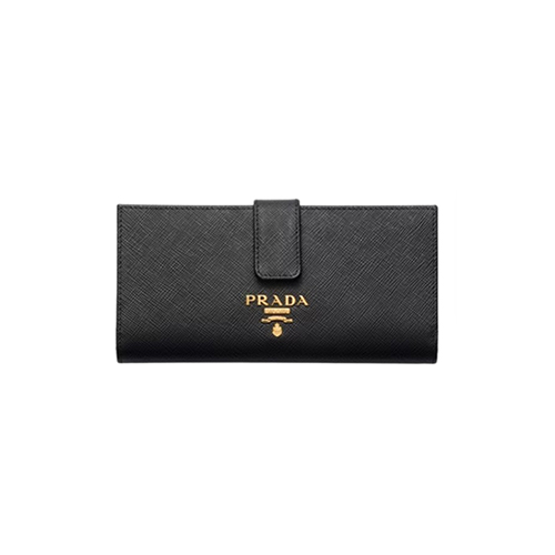 [스페셜오더]PRADA-1MV025 프라다 블랙 사피아노 가죽 장지갑