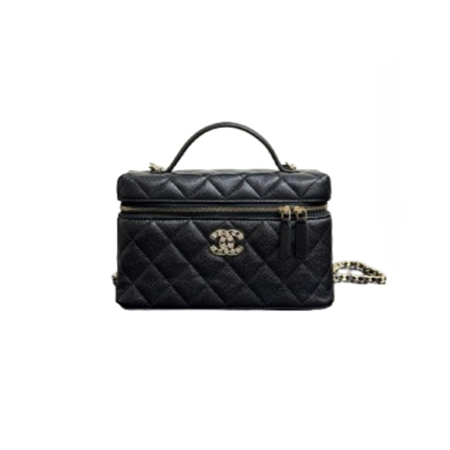 [스페셜오더]CHANEL-04163 샤넬 블랙 크리스탈 장식 바니티 케이스