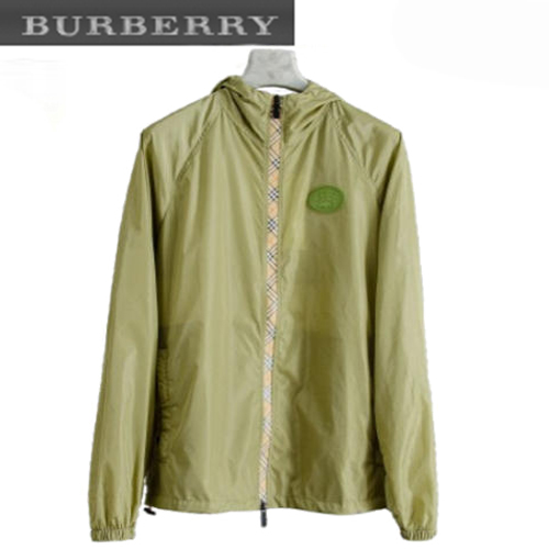BURBERRY-08114 버버리 그린 나일론 바람막이 후드 재킷 남성용