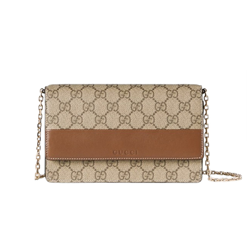 [스페셜오더]GUCCI-838151 2751 구찌 브라운 GG 엠블럼 체인 지갑