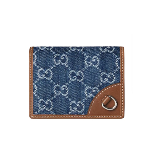 [스페셜오더]GUCCI-820692 4243 구찌 블루 데님 GG 엠블럼 미니 지갑