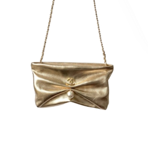 [스페셜오더]CHANEL-AP4613 샤넬 골드 메탈릭 램스킨 체인 미니백