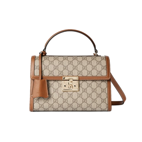 [스페셜오더]GUCCI-838998 9758 구찌 베이지/브라운 패들락 미디엄 탑 핸들백