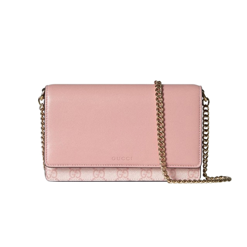 [스페셜오더]GUCCI-826720 6941 구찌 핑크 GG 엠블럼 체인 지갑