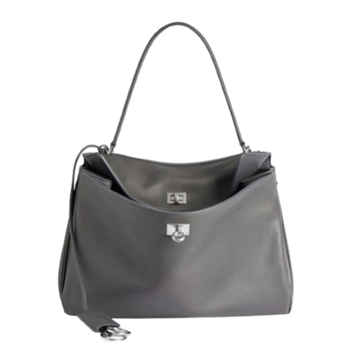 [스페셜오더]BALENCIAGA-789772 발렌시아가 그레이 은장 로데오 미디엄 핸드백