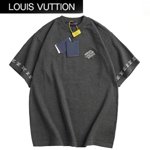 LOUIS VUITTON-05066 루이비통 그레이 니트 코튼 티셔츠 남여공용