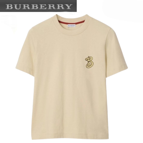 BURBERRY-81013971 버버리 너트맥 B 스네이크 코튼 티셔츠 남여공용
