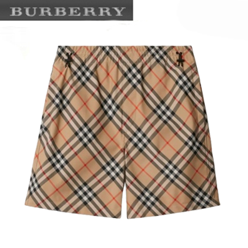 BURBERRY-81055091 버버리 베이지 체크 쇼츠 남성용