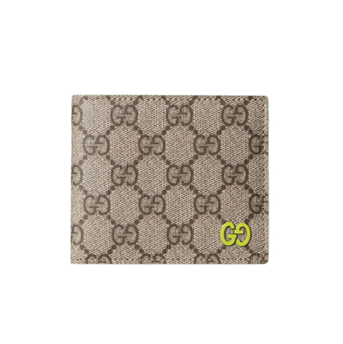 [스페셜오더]GUCCI-768243 9742 구찌 베이지/브라이트 그린 GG 바이폴드 지갑