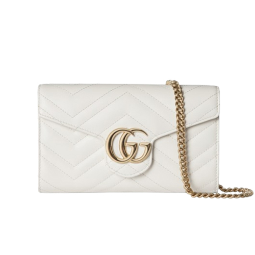 [스페셜오더]GUCCI-837745 9050 구찌 화이트 GG 마몽 체인 지갑