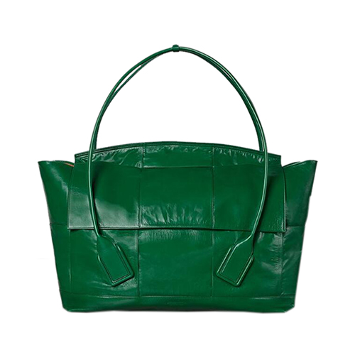 [스페셜오더]BOTTEGA VENETA-618463 보테가 베네타 레이싱 그린 페이퍼 카프스킨 맥시 아르코 슬라우치