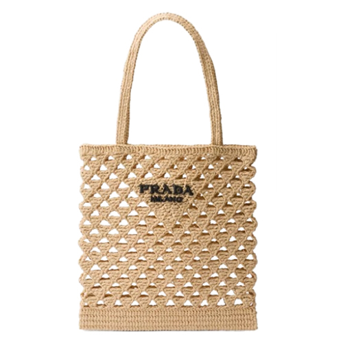 [스페셜오더]PRADA-1BG493 프라다 내추럴 크로셰 토트백