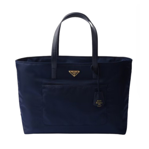 [스페셜오더]PRADA-1BG527 프라다 발틱 블루 라지 리나일론 사피아노 가죽 토트백